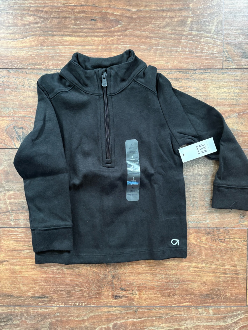 GAP Kids Black Quarter-Zip Fleece Top-NWT